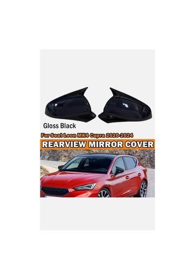 Seat Leon Mk4 Yarasa Ayna Kapağı İthal Pianoblack Abs Plastik 2020-2024 Uyumlu