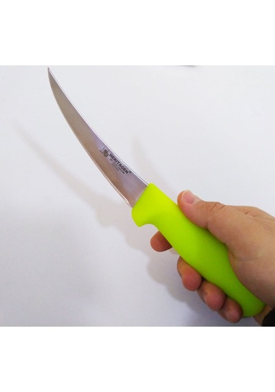 Heritagen Kıvrık Sıyırma Bıçağı 15 cm Kasap Et Kemik Kemiksiz Bıç Çok Renkli