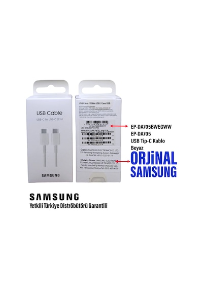 Ep da705b Samsung Uyumlu Type c Kablo 25w Hızlı Şarj Kablosu Türkiye Garantili