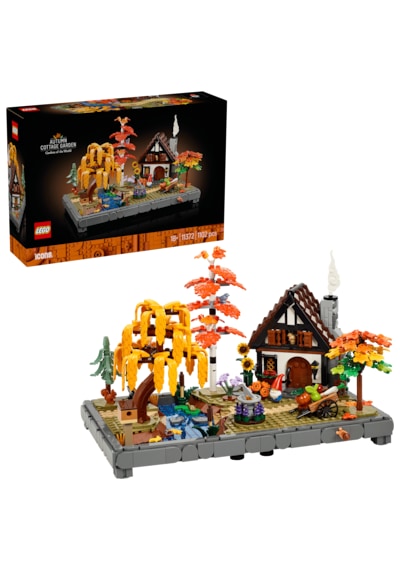 LEGO® Icons Sonbahar Bağ Evi Bahçesi 11372 – Yetişkinler için Mevsimlik Çiçekler İçeren Yaratıcı Model Yapım Seti (1102 Parça)