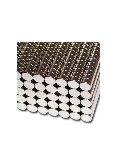 100 Adet Çap 6Mm X Kalınlık 3Mm Güçlü Yuvarlak Neodyum Mıknatıs