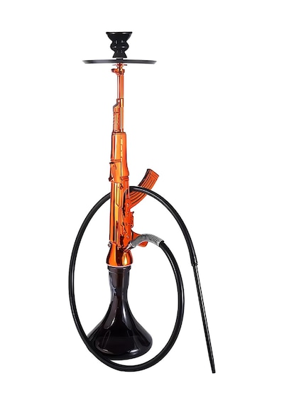 Alüminyum Gövdeli Ak-47 Kalaşnikof Tasarım 90 Cm Premium Nargile Seti Büyük Boy Contalı Sistem 02600874