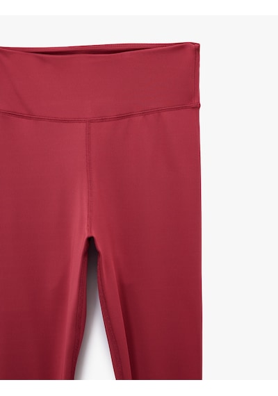 Koton Yüksek Bel Slim Fit Basic Spor Tayt Bordo 6wak40270nk Bordo