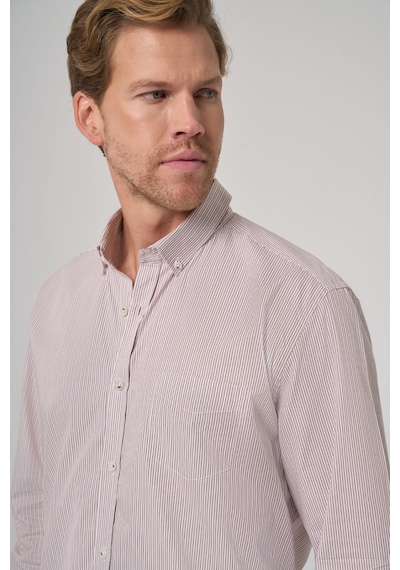 Morven Erkek Bej Pamuk Trend Çizgili Dynamic Fit Düğmeli Yaka Gömlek 26ms004006653 Bej Morven Erkek Bej Pamuk Trend Çizgili Dynamic Fit Düğmeli Yaka Gömlek 26ms004006653 Bej