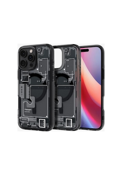 Spigen Apple iPhone 16 Pro Max İle Uyumlu Kılıf Ultra Hybrid Magfit Magsafe Özellikli Zero One Black Siyah Spigen Apple iPhone 16 Pro Max İle Uyumlu Kılıf Ultra Hybrid Magfit Magsafe Özellikli Zero One Black Siyah