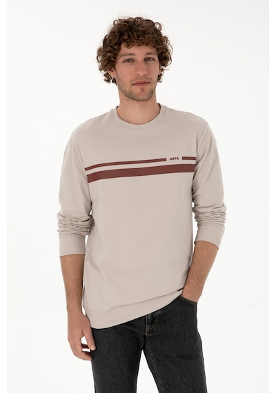 U.S. Polo Assn. Erkek Regular Fit Bisiklet Yaka Taş İnce Sweatshirt 50313801-VR049