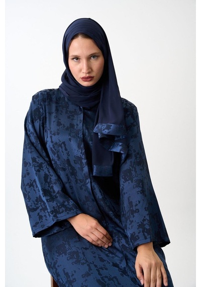 Şakika Kadın Sahar Luxe Abaya Ferace & Şal - Standart Beden & Farklı Boy Lacivert