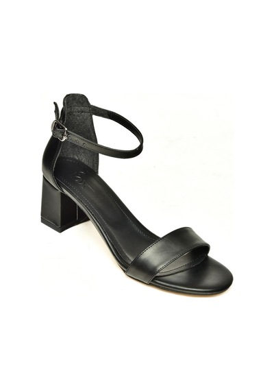 Fox Shoes U578451009 Siyah Kalın Topuklu Kadın Ayakkabı Siyah