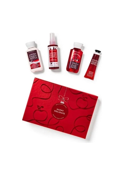 Bath & Body Works Winter Candy Apple Cilt Bakım Seti