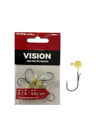 Hanfish Vision Ned Rig Jig Head Sdy 3.3gr No:2 Sandy 4 Adet