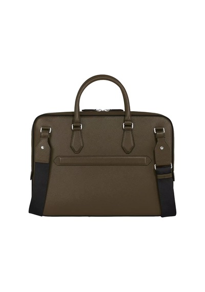 Montblanc Sartorial Deri İnce Evrak Çantası 221548 Haki