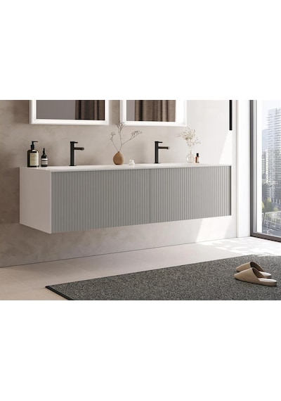 Orka Cube 160 Alt Modül + Lavabo Modul Mat Vızon Diğer Orka Cube 160 Alt Modül + Lavabo Modul Mat Vızon Diğer