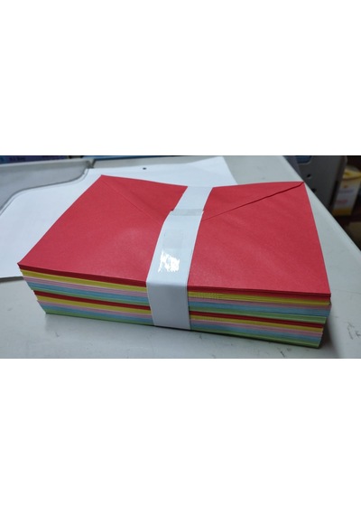 Eser Renkli Davetiye Zarfı 5 Renk 13x18cm 80gr. 100 Adet