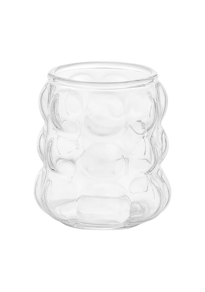 Şeffaf Kabarcıklı Cam Bardak 7 Cm, Kalın Cam Mini Su, Kahve, Kola Ve Meşrubat Bardağı, 4 Lü Set, Dayanıklı, Modern, Ergonomik Tasarım, Kahve Yanı Üzüm Bardak.