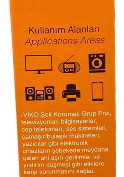 Akım Korumalı Priz Viko 6 Lı 1,5 Kablolu