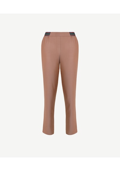 Yargıcı Beli Lastikli Pantolon Turuncu