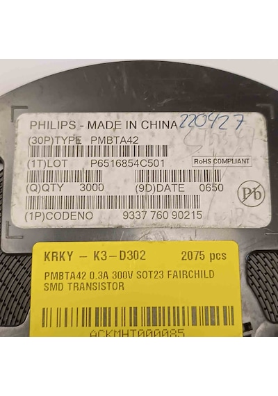 Pmbta42 0.3a 300v Sot23 Faırchıld Smd Transistör 9 Adet