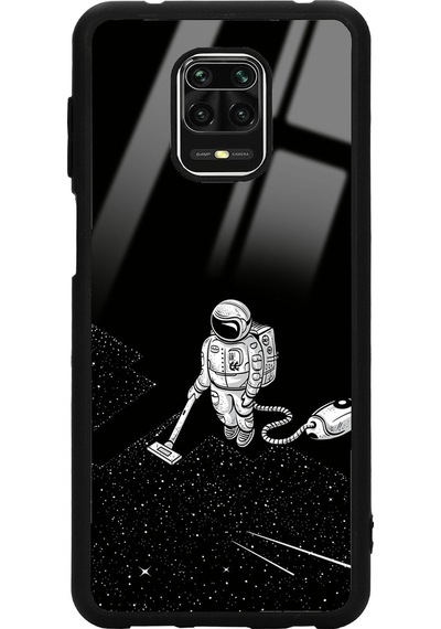 Xiaomi Redmi Note 9 Pro Astronot Tatiana Tasarımlı Glossy Telefon Kılıfı Siyah