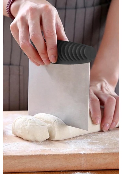 Flosoft Metal Spatula Hamur Kesici Doğrayıcı Kazıyıcı, Sebze Meyve Dilimleyici Paslanmaz Metal