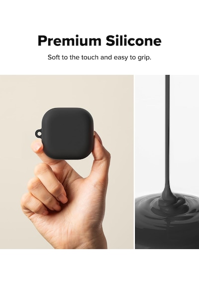 Samsung Galaxy Buds4 Pro/buds 4 İçin Kulaklık Kılıfı Darbelere Ve Çizilmeye Karşı Kasa Koruyucu Buds4 Kılıfı Tam Koruma Sağlayan Kalın Yapılı Taşıma Askılı Buds 4 Pro Koruma Siyah