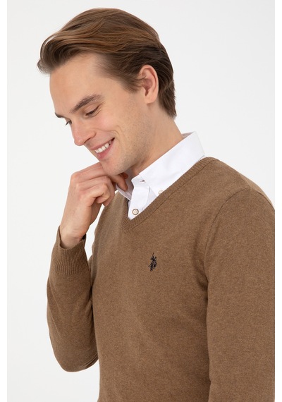 U.S. Polo Assn. U.s. Polo Assn. Erkek Haki Melanj Kazak /triko 50313662-vr125