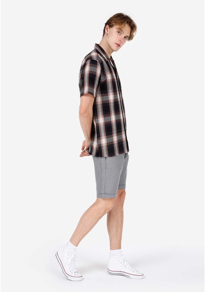 Colin's Colins Regular Fit Shirt Neck Ekoseli Erkek Lacivert Kısa Kol Gömlek Cl1067068 Q1.v1 Nav Lacivert