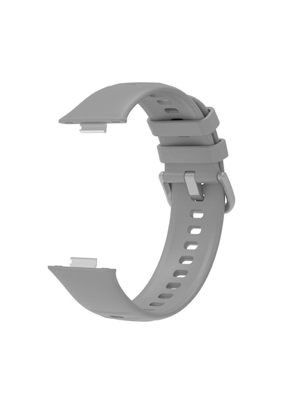 Ekılıf - Huawei Watch Fit 3 Uyumlu - Kordon Band Serisi Klasik Kordon Silikon Strap Kayış - Gri