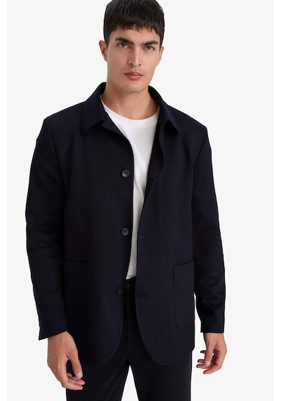 Defacto Regular Fit Polo Yaka Blazer Ceket G3832ax25wnnv82 Lacivert-nv82