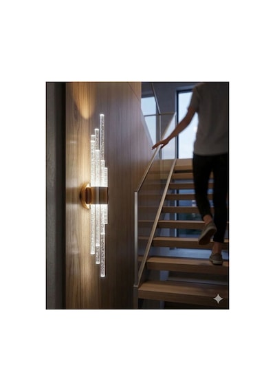 Matrix Melodi Led Duvar Apliği Modern Ve Şık Tasarım Aplik Gümüş Kasa Beyaz Led Gold Kasa Beyaz Led