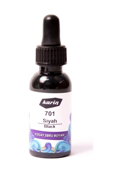 Karin Kolay Ebru Boyası 30Ml N:701 Siyah