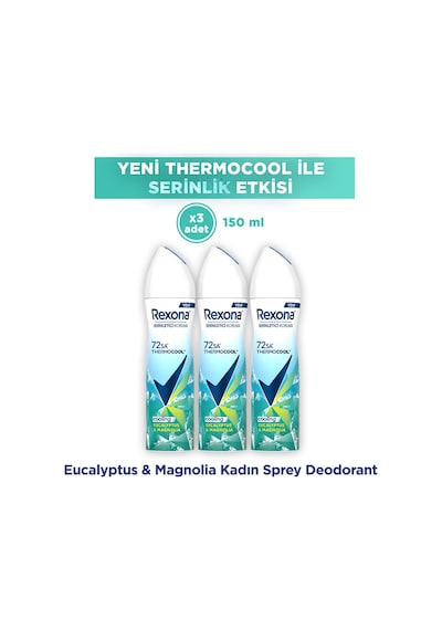 Thermocool Kadın Sprey Deodorant Eucalyptus & Magnolia 150 Ml X3