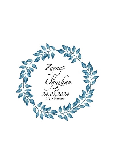 Düz Alt Kenarlı Kare Mühür Kına Nişan Düğün 3x3 Cm Özel Etiket / 50 Adet Sticker Beyaz