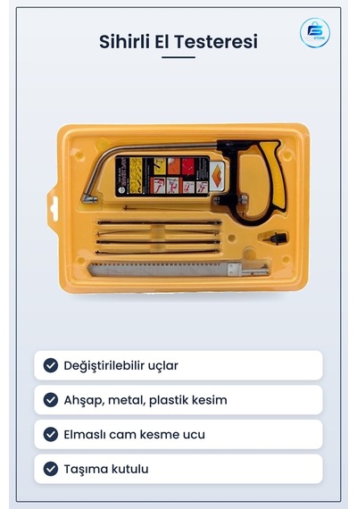 Sihirli El Testeresi Elmaslı Cam Kesme Ucu Ahşap Metal Fayans Kes