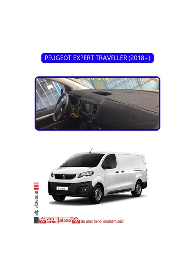 Peugeot Expert Traveller 2018+torpido Koruma Halısı Mavi Kenar
