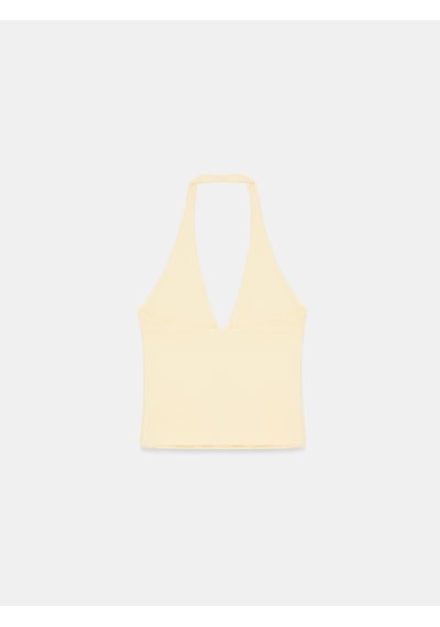 Dilvin 21268 Halter Top-açık Sarı