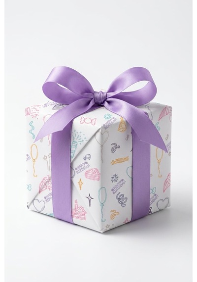 Doğum Günü Temalı Hediye Paketleme Kağıdı 50x35 Cm, 10 Adet