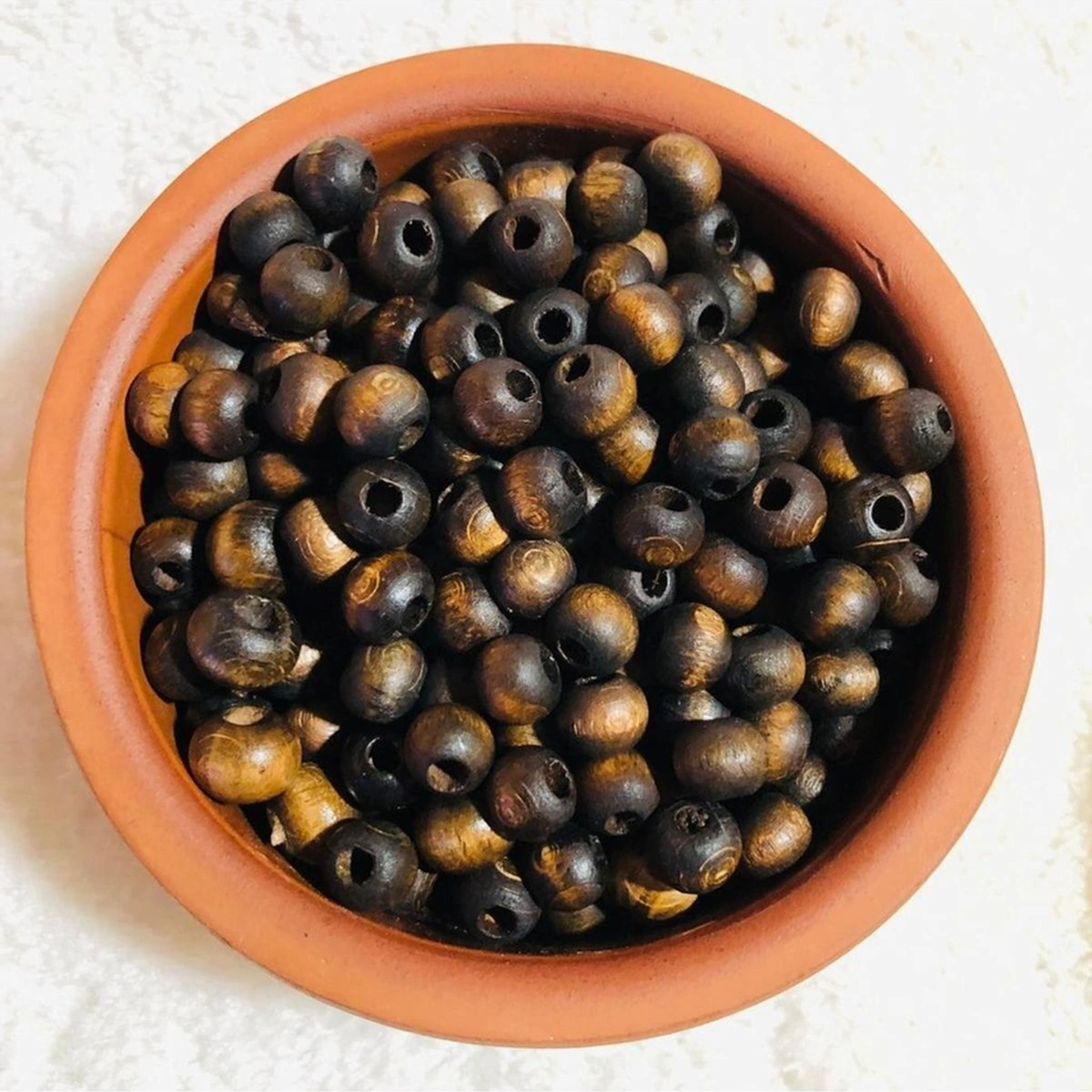 Ahşap Boncuk 6 Mm 80 Gr - Kahve
