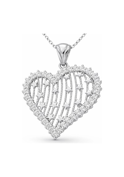 Gümüş Kalpli Bayan Kolye - Pnd47138026 01 - Gold