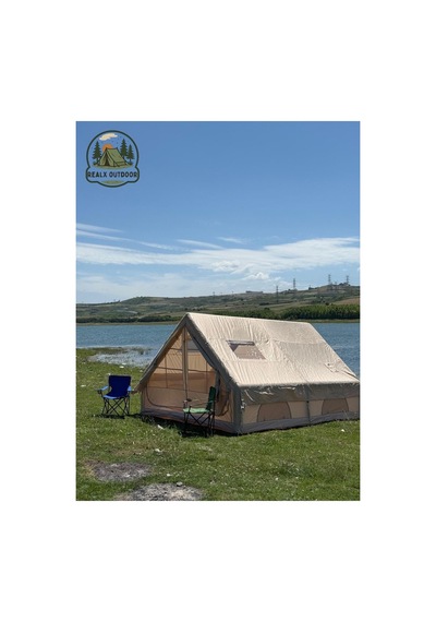 12 Kişilik 4 Mevsim Su Geçirmez Çift Pencereli Şişme Kamp Çadırı 400x300x210 Cm 12 Mt 420d Çok Renkli