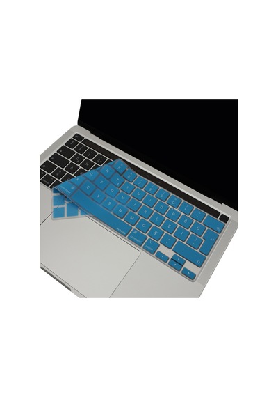 Apple Uyumlu MacBook Pro Klavye Koruyucu 13inç M1-m2 Türkçe Q Touchbarlı A2251 A2289 A2338 A2141 İle Açık Mavi