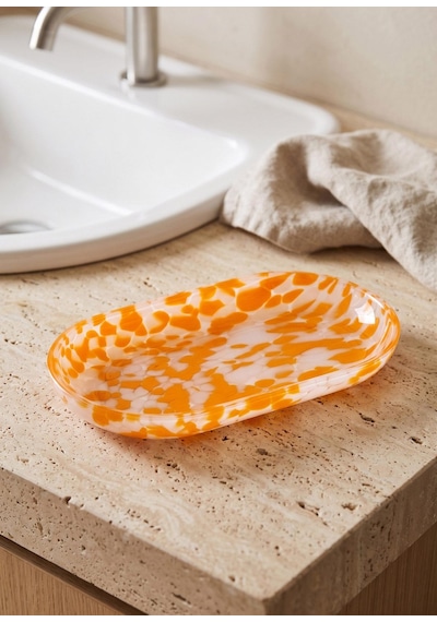 The Mia Leo Banyo Tepsisi Pembe 26x14x3 Cm Çok Renkli