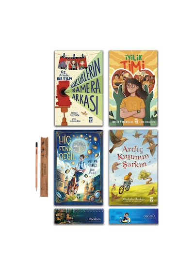 İlk Genç Timaş Sözcüklerin Kamera Arkası - Hiç Fena Değil - İyilik Timi - Ardıç Kuşunun Şarkısı Set 4 Kitap