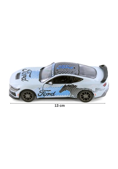 Kinsmart 2024 Ford Mustang Dark Horse 1:38 Çek Bırak Metal Model Araba Mavi - Özel Livery Seri