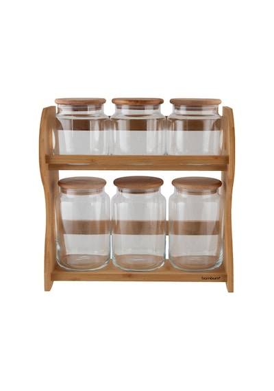 Bambum Bench Plus Standlı Saklama Set 7p Ahşap