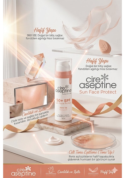 Sun Face Protect Tone Up Ton Dengeleyici 50 Spf Yüz Güneş Koruyucu Krem 50 Ml