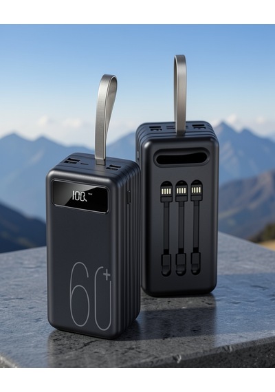 Powerbank 60000 Mah 4 Portlu Dijital Göstergeli Uucz60000powerbank3 Çok Renkli