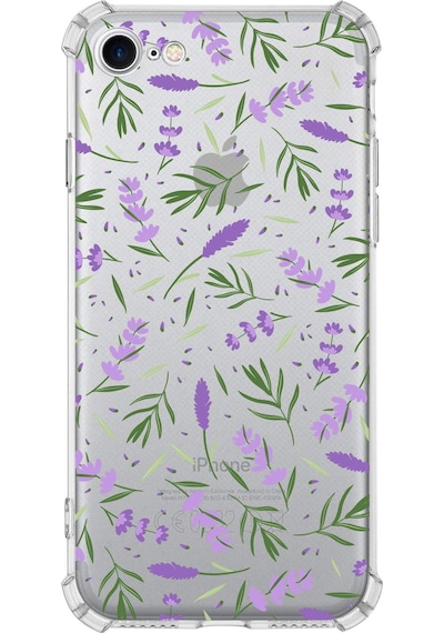Prinrify Apple Uyumlu iPhone Se 2022 Water Color 3 Baskılı Şeffaf Köşe Korumalı Antişok Kılıf