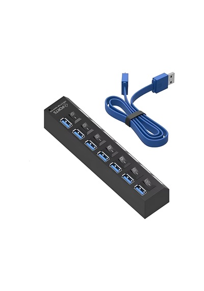 A5258 7 Portlu Usb 3.0 Hub Anahtarlı Çoklayıcı Çoğaltıcı Switch