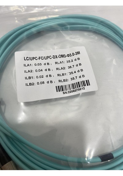 Lc - Fc Fiber Optik Patch Kablo 3mm 3 Metre Lc/upc-fc/upc-dx-om3-3.00mm-3m