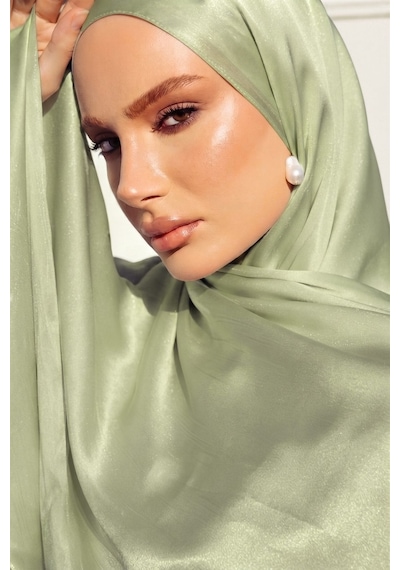 Olcay İpek Organze Abiye Şal Mint 105